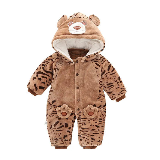 baby winter clothing brown bear insulated suite