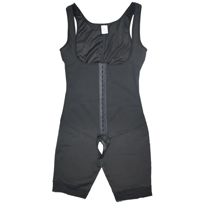 A large-size postpartum shaping corset made from high-quality nylon, designed for waist protection, buttock lifting, abdominal support, and breast support. Suitable for all seasons and available in Black and Color.