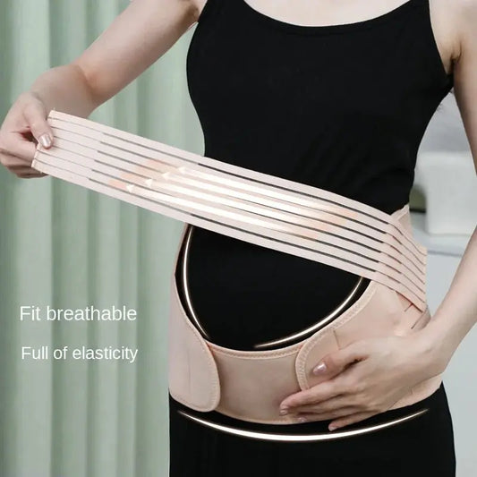 3-Piece Maternity Support Belt Set for pregnancy, including bump, back, and pelvic support belts. Designed to relieve common discomforts like lower back pain, pelvic pressure, and muscle strain. Adjustable and breathable fabric for a secure, comfortable fit throughout pregnancy. Discreet design for seamless wear under clothing.