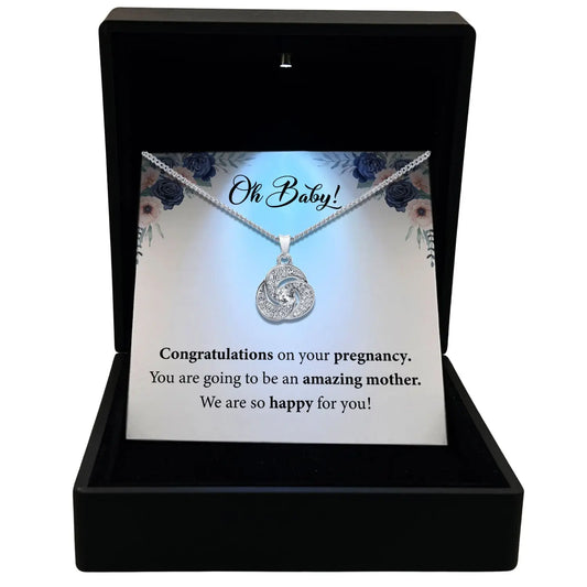 To My Baby - Congratulations On Your pregnancy - Tryndi Love Knot Necklace-0