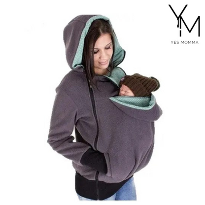 Three-in-one Multi-functional Mother Kangaroo Sweater Coat Dropshipman