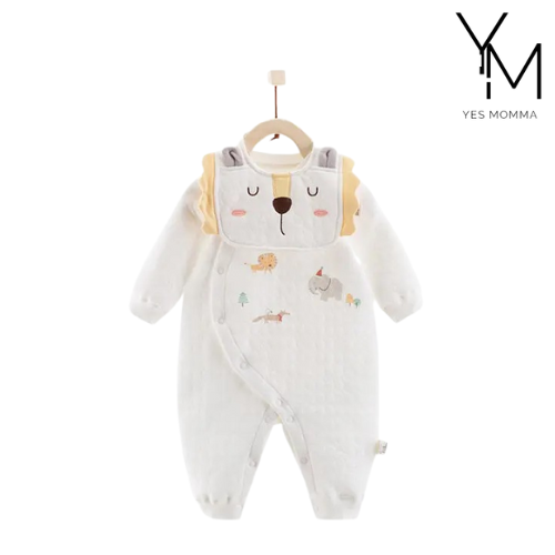 Cotton Thermal Clip Silk Onesie Newborn Climbing Baby Clothes Dropshipman