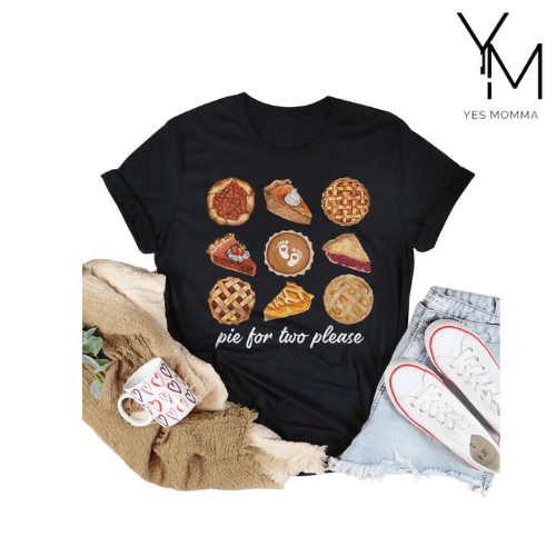 Pie For Two Please Pregnancy Tee MerchMallow