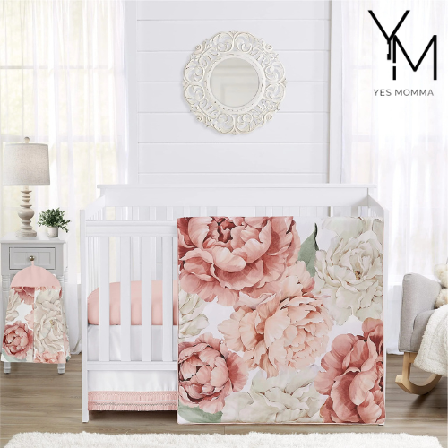 Floral Baby Girl Nursery Crib Bedding Set Yes Momma