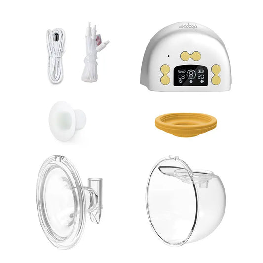 A hands-free, portable electric breast pump with quiet operation, available in 24mm & 28mm sizes. Made from safe polypropylene (PP) material, USB-powered for convenience—perfect for on-the-go pumping.