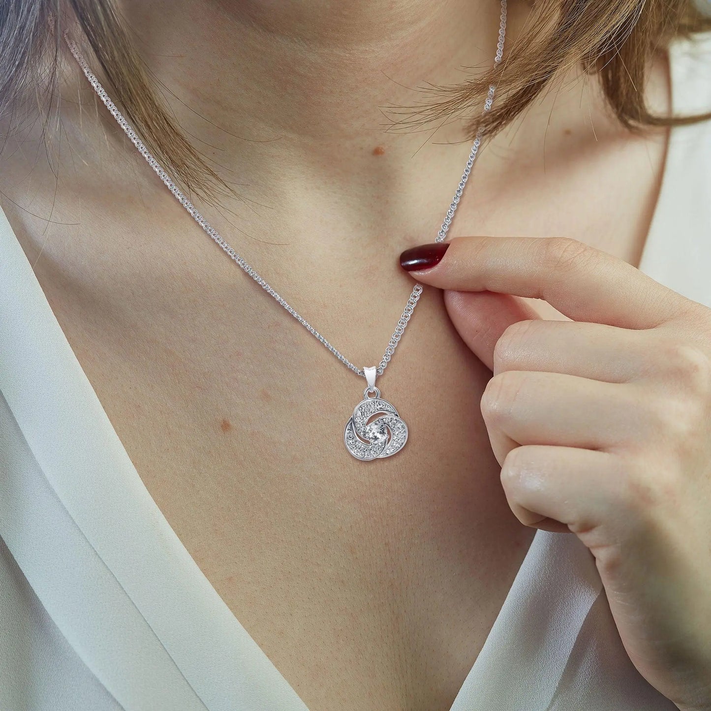 To My Baby - Congratulations On Your pregnancy - Tryndi Love Knot Necklace-3