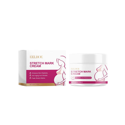 A nourishing massage cream for pregnant bellies, enriched with collagen, Moringa seed oil, jojoba seed oil, and vitamin E to improve skin elasticity and reduce stretch marks. Fast-absorbing, non-greasy, and deeply hydrating for soft, supple skin.