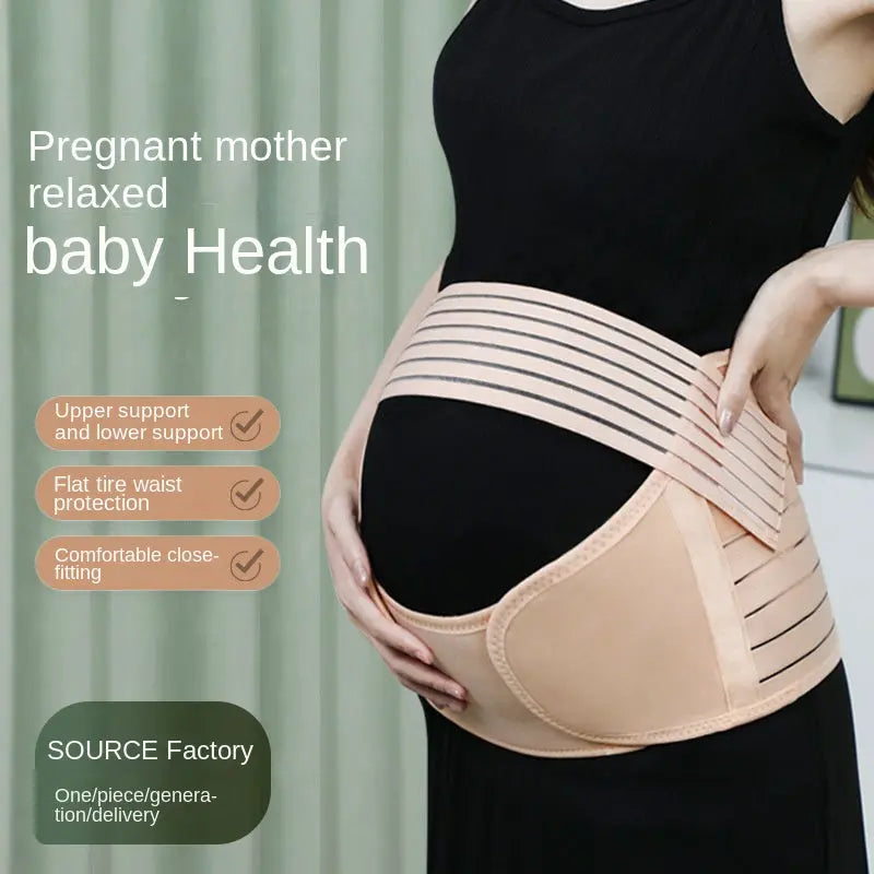 3-Piece Maternity Support Belt Set for pregnancy, including bump, back, and pelvic support belts. Designed to relieve common discomforts like lower back pain, pelvic pressure, and muscle strain. Adjustable and breathable fabric for a secure, comfortable fit throughout pregnancy. Discreet design for seamless wear under clothing.