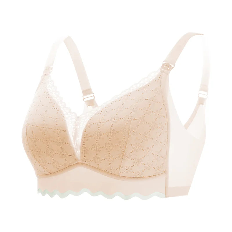 Women's Seamless  Breathable Nursing  Bra For All Seasons  Push-up  Pure Cotton  No Underwire  Maternity Sleepwear Yes Momma