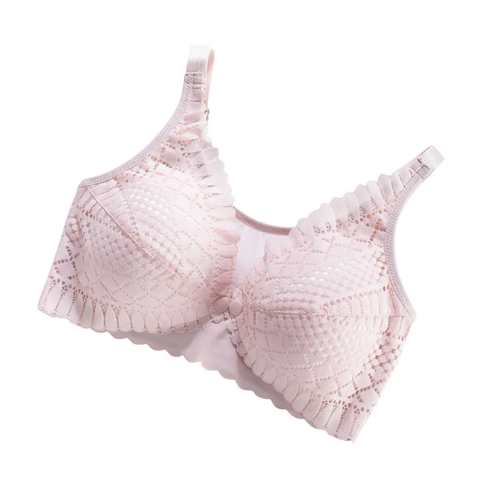 Maternity Nursing Bra - Front Button Closure for Easy Breastfeeding Yes Momma