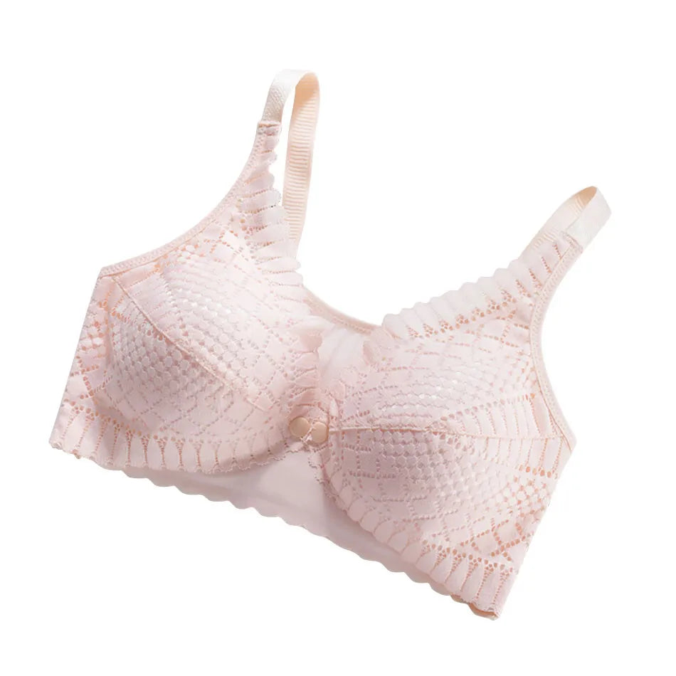 Maternity Nursing Bra - Front Button Closure for Easy Breastfeeding Yes Momma