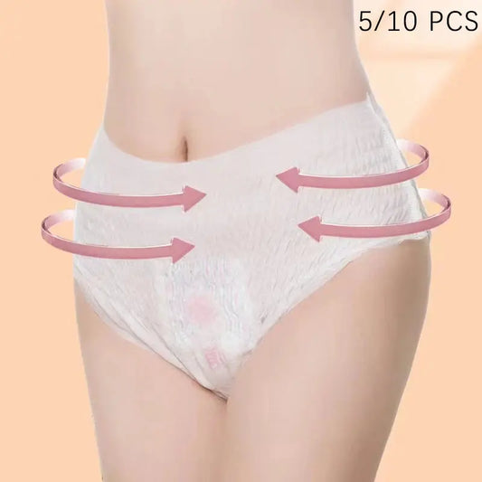 Disposable Maternity Underwear for postpartum recovery, providing comfort and support for heavy pads and ice packs. Soft, breathable, and latex-free design ideal for sensitive skin. Perfect for use after C-sections, natural births, or pelvic surgeries. Skin-friendly and versatile, these panties ensure freshness and comfort throughout the recovery process.