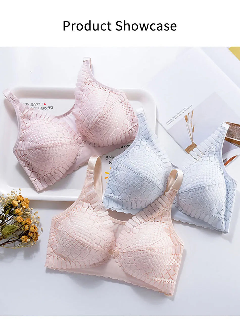 Maternity Nursing Bra - Front Button Closure for Easy Breastfeeding Yes Momma