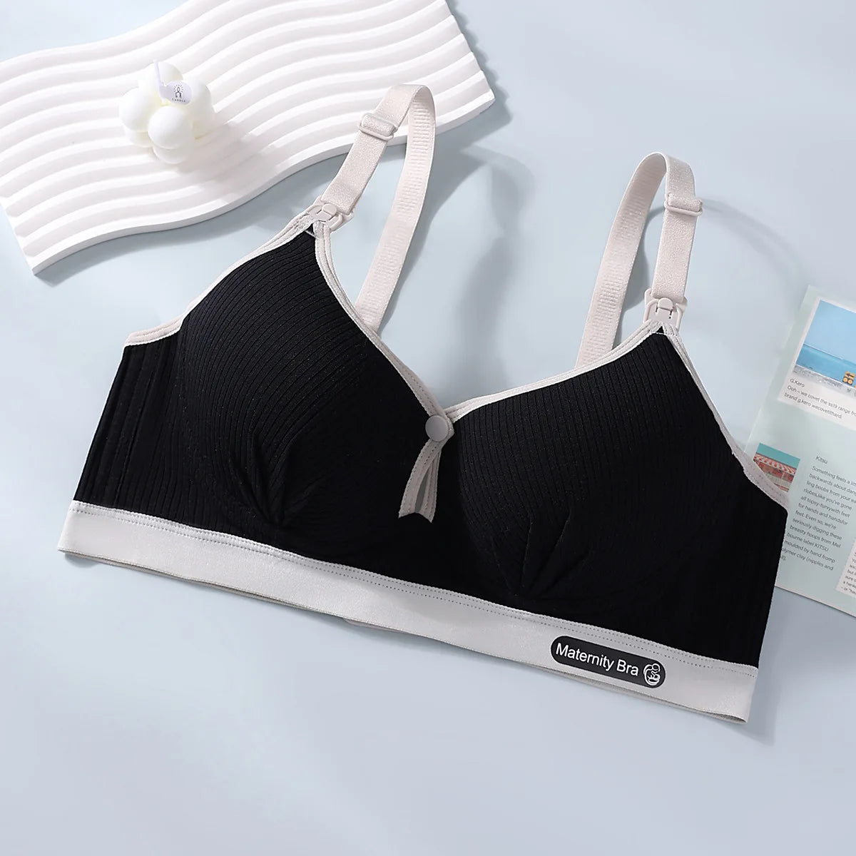 Women's Seamless  Breathable Nursing  Bra For All Seasons  Push-up  Pure Cotton  No Underwire  Maternity Sleepwear Yes Momma