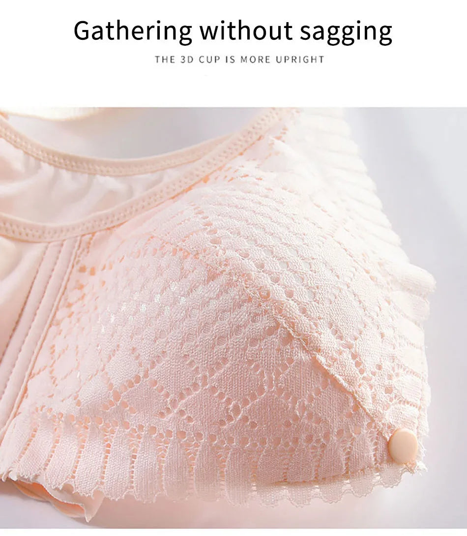 Maternity Nursing Bra - Front Button Closure for Easy Breastfeeding Yes Momma