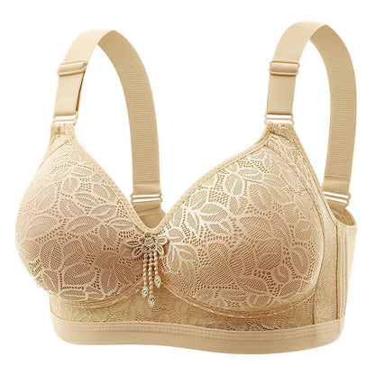 Comfortable Breathable Adjustable Brassiere Thin Section Without Steel Ring Bra Large Breasts Appear Small Side Gathering Bra Yes Momma