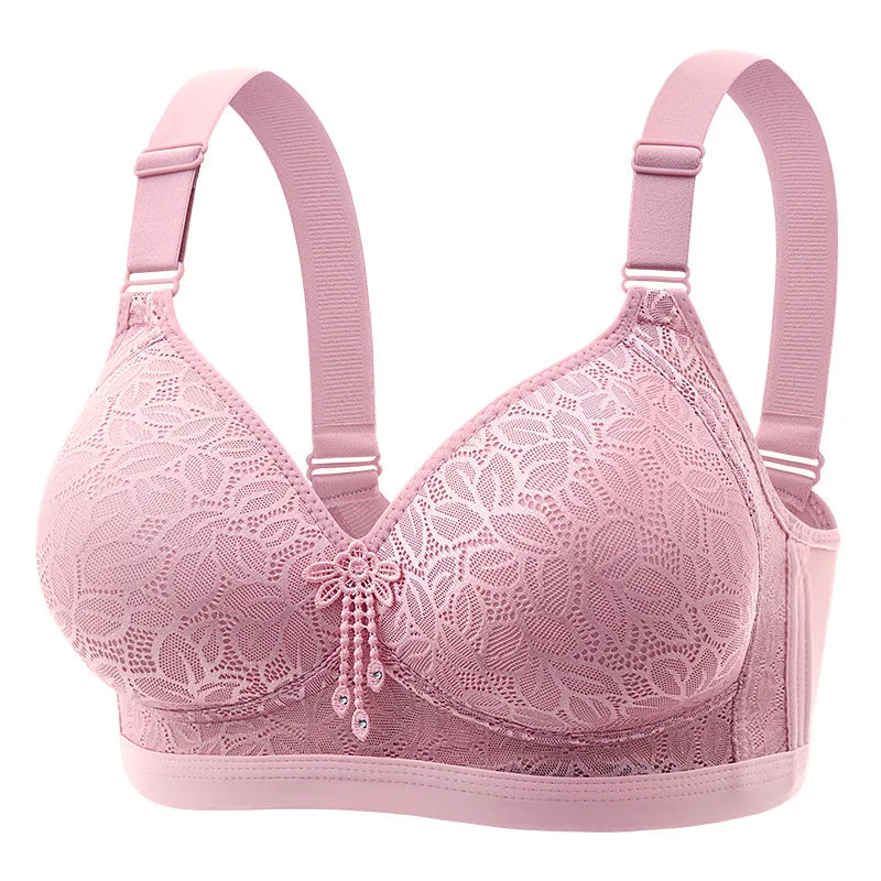 Comfortable Breathable Adjustable Brassiere Thin Section Without Steel Ring Bra Large Breasts Appear Small Side Gathering Bra Yes Momma