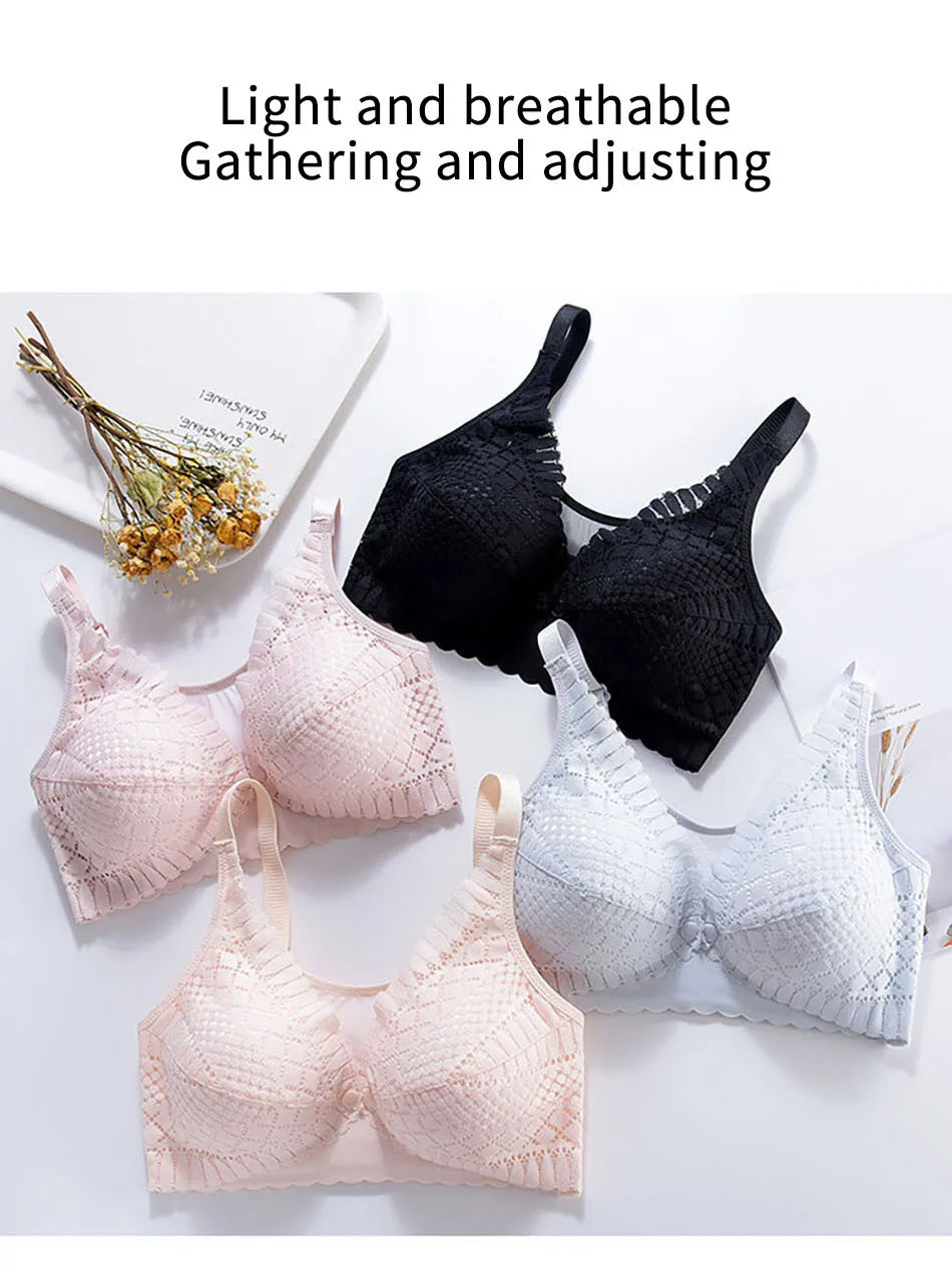 Maternity Nursing Bra - Front Button Closure for Easy Breastfeeding Yes Momma