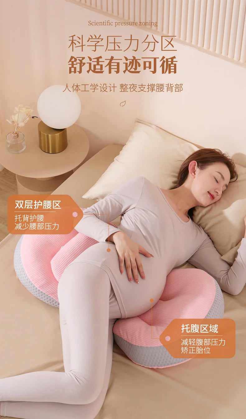C-Shaped Pregnancy Pillow - Full Body Support for Expectant Mothers YesMomma