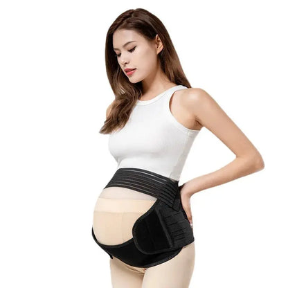 3-Piece Maternity Support Belt Set for pregnancy, including bump, back, and pelvic support belts. Designed to relieve common discomforts like lower back pain, pelvic pressure, and muscle strain. Adjustable and breathable fabric for a secure, comfortable fit throughout pregnancy. Discreet design for seamless wear under clothing.