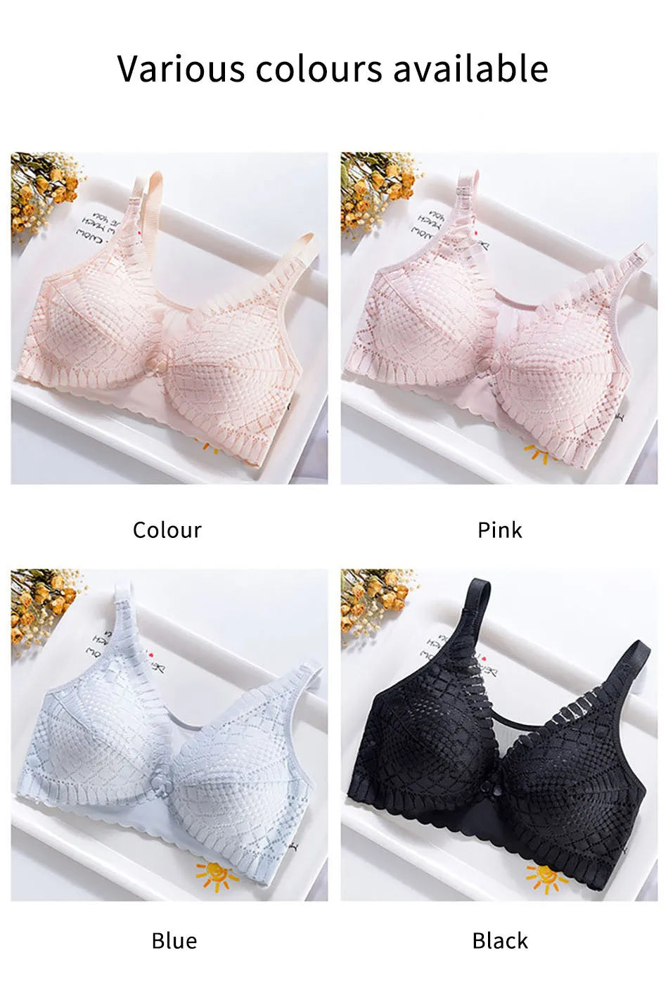 Maternity Nursing Bra - Front Button Closure for Easy Breastfeeding Yes Momma
