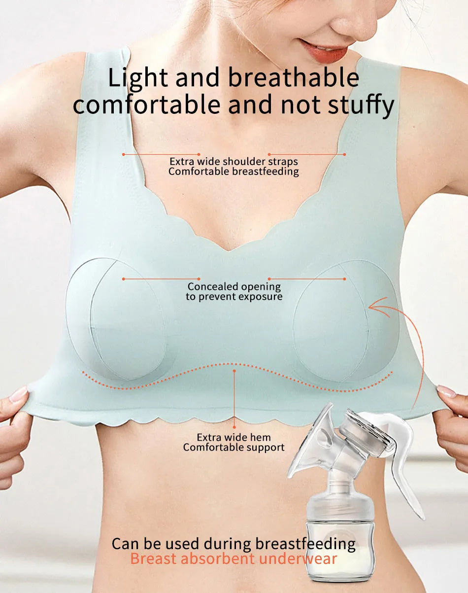 Soft Cotton Nursing Bra - Comfortable and Breathable for Breastfeeding YesMomma