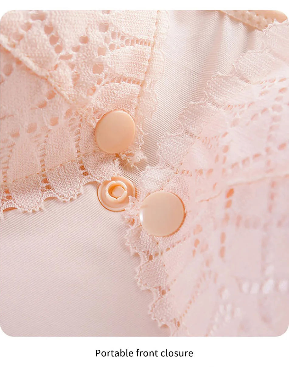Maternity Nursing Bra - Front Button Closure for Easy Breastfeeding Yes Momma
