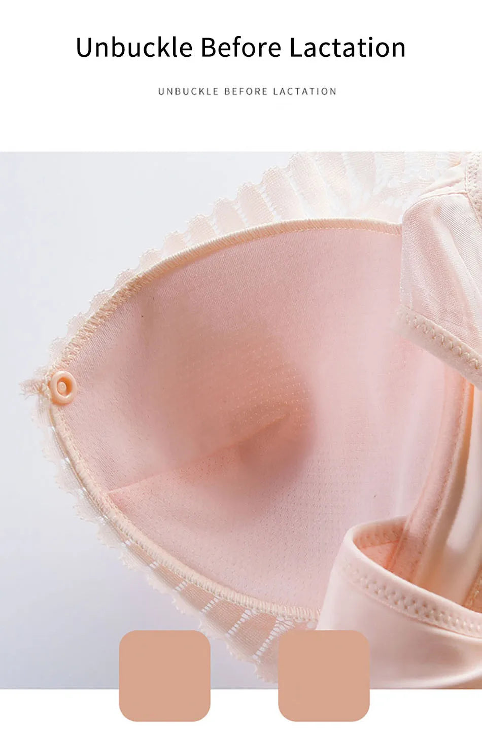 Maternity Nursing Bra - Front Button Closure for Easy Breastfeeding Yes Momma