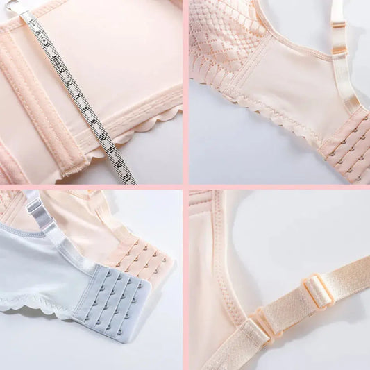  A soft, breathable, wire-free maternity nursing bra with a front button closure for easy breastfeeding. Seamless and stretchable for all-day comfort, available in Blue, Pink, Black, and Skin Color. Perfect for nursing moms at home or on the go.