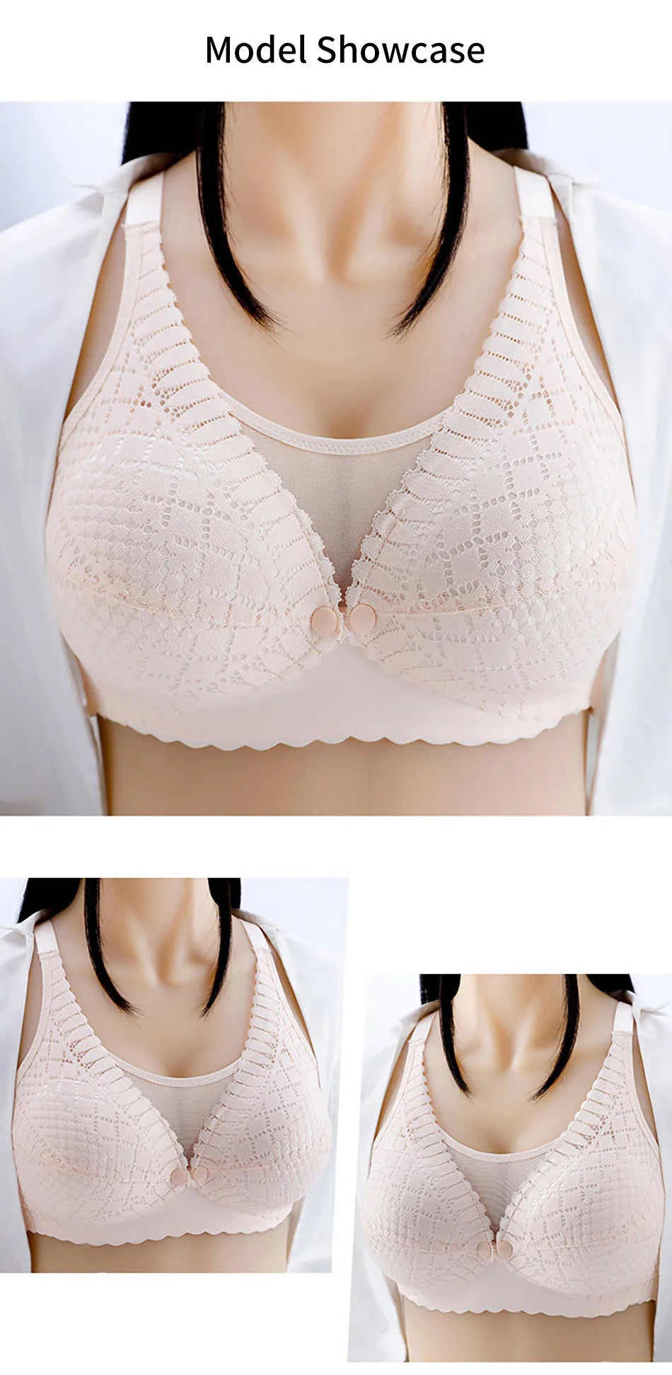 Maternity Nursing Bra - Front Button Closure for Easy Breastfeeding Yes Momma