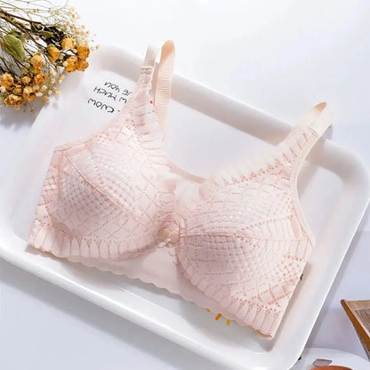  A soft, breathable, wire-free maternity nursing bra with a front button closure for easy breastfeeding. Seamless and stretchable for all-day comfort, available in Blue, Pink, Black, and Skin Color. Perfect for nursing moms at home or on the go.