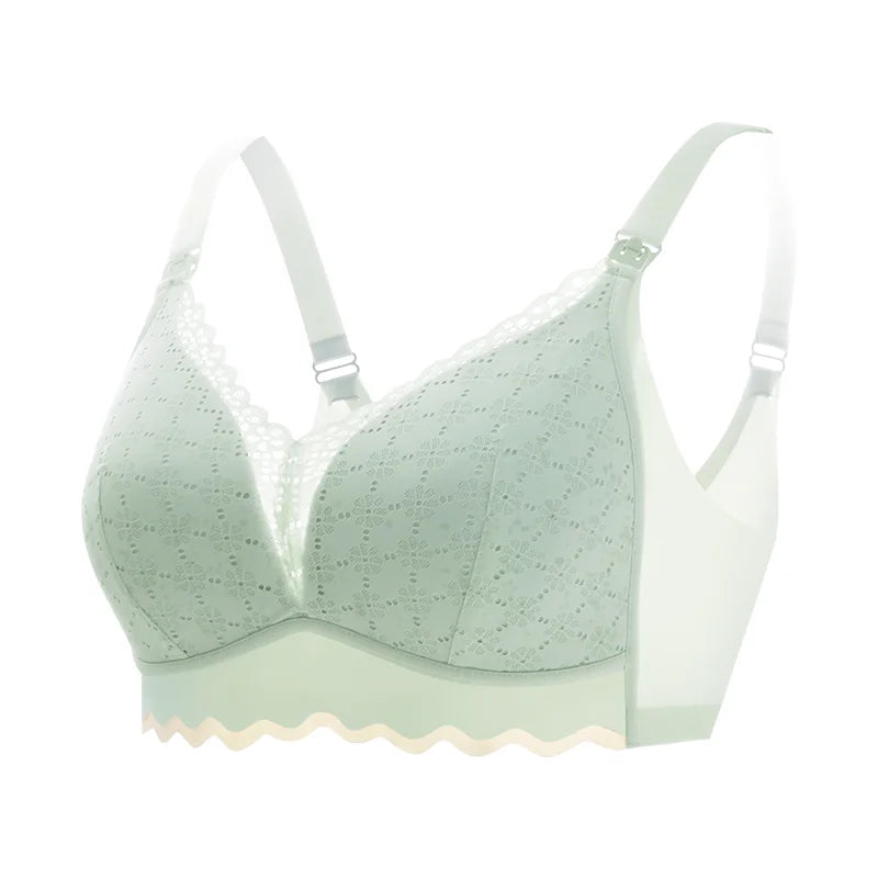 Women's Seamless  Breathable Nursing  Bra For All Seasons  Push-up  Pure Cotton  No Underwire  Maternity Sleepwear Yes Momma
