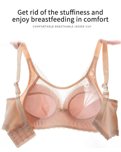 Maternity Nursing Bra - Front Button Closure for Easy Breastfeeding Yes Momma