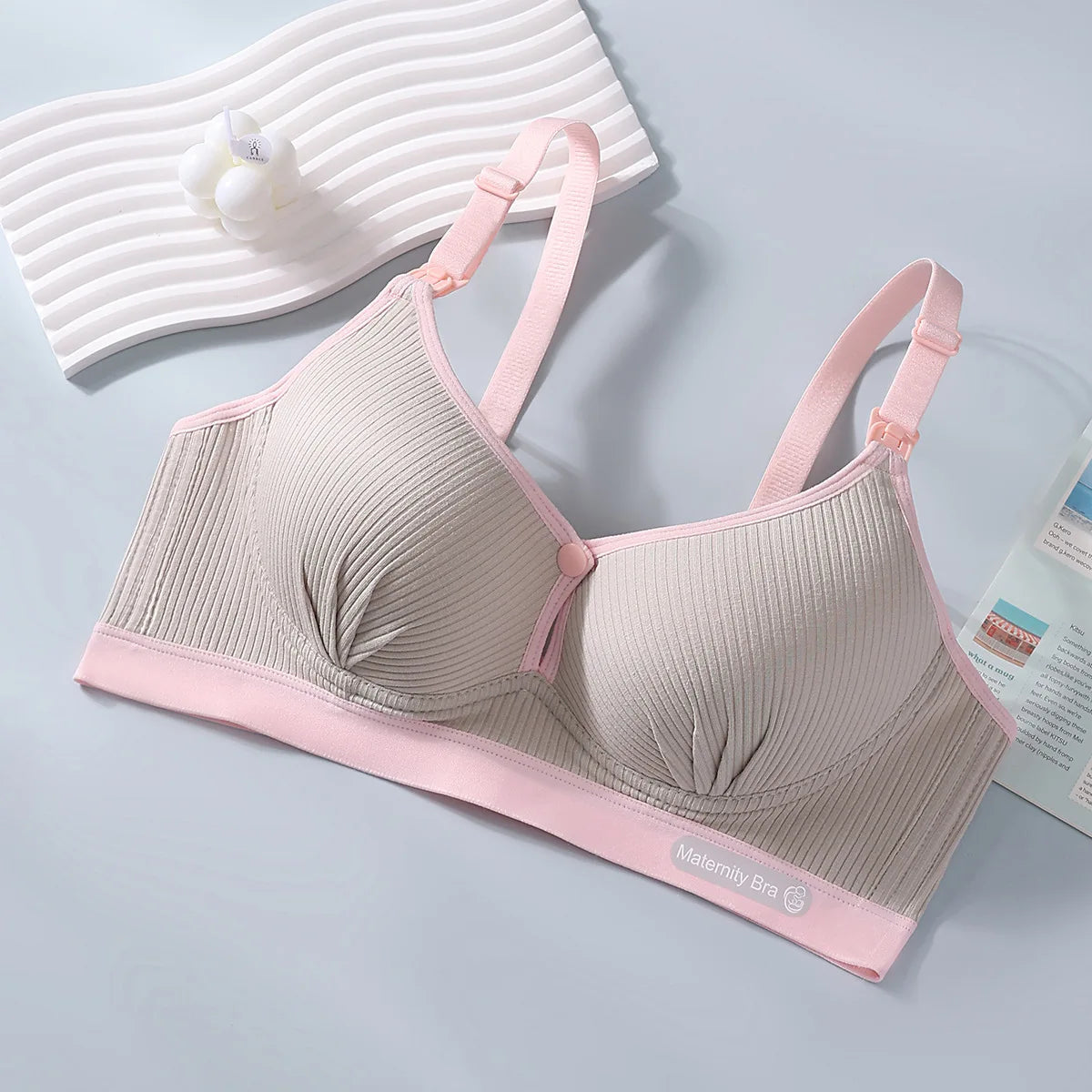 Women's Seamless  Breathable Nursing  Bra For All Seasons  Push-up  Pure Cotton  No Underwire  Maternity Sleepwear Yes Momma