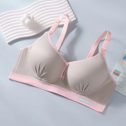 Women's Seamless  Breathable Nursing  Bra For All Seasons  Push-up  Pure Cotton  No Underwire  Maternity Sleepwear Yes Momma