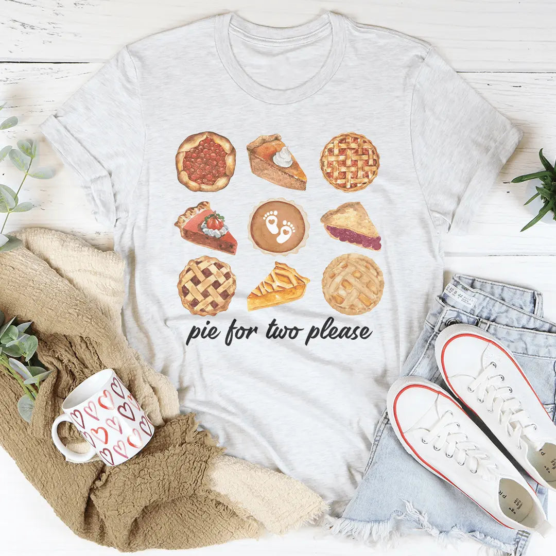 Pie For Two Please Pregnancy Tee-3